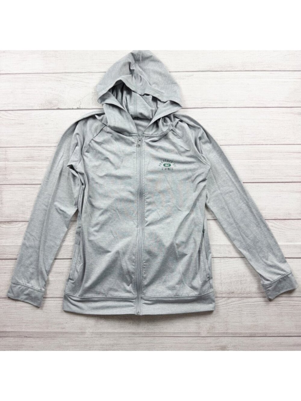 Vineyard Vines Performance Zip Hoodie Gray Lightweight Performance Jacket L 16